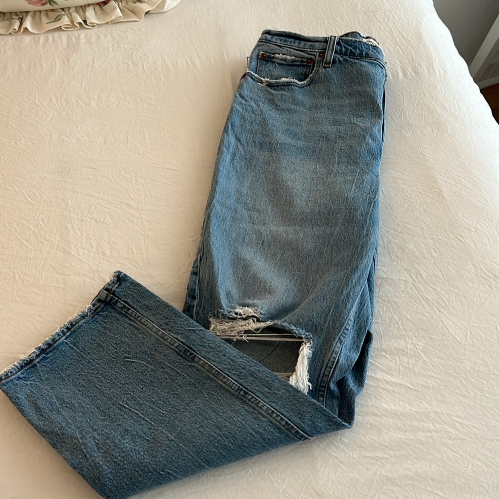 Abercrombie Jean The 90s Straight Ultra High Rise